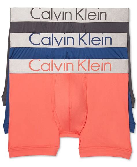 men's 3-pk steel waistband boxer briefs|Calvin Klein Men's Sustainable Steel Micro 3.